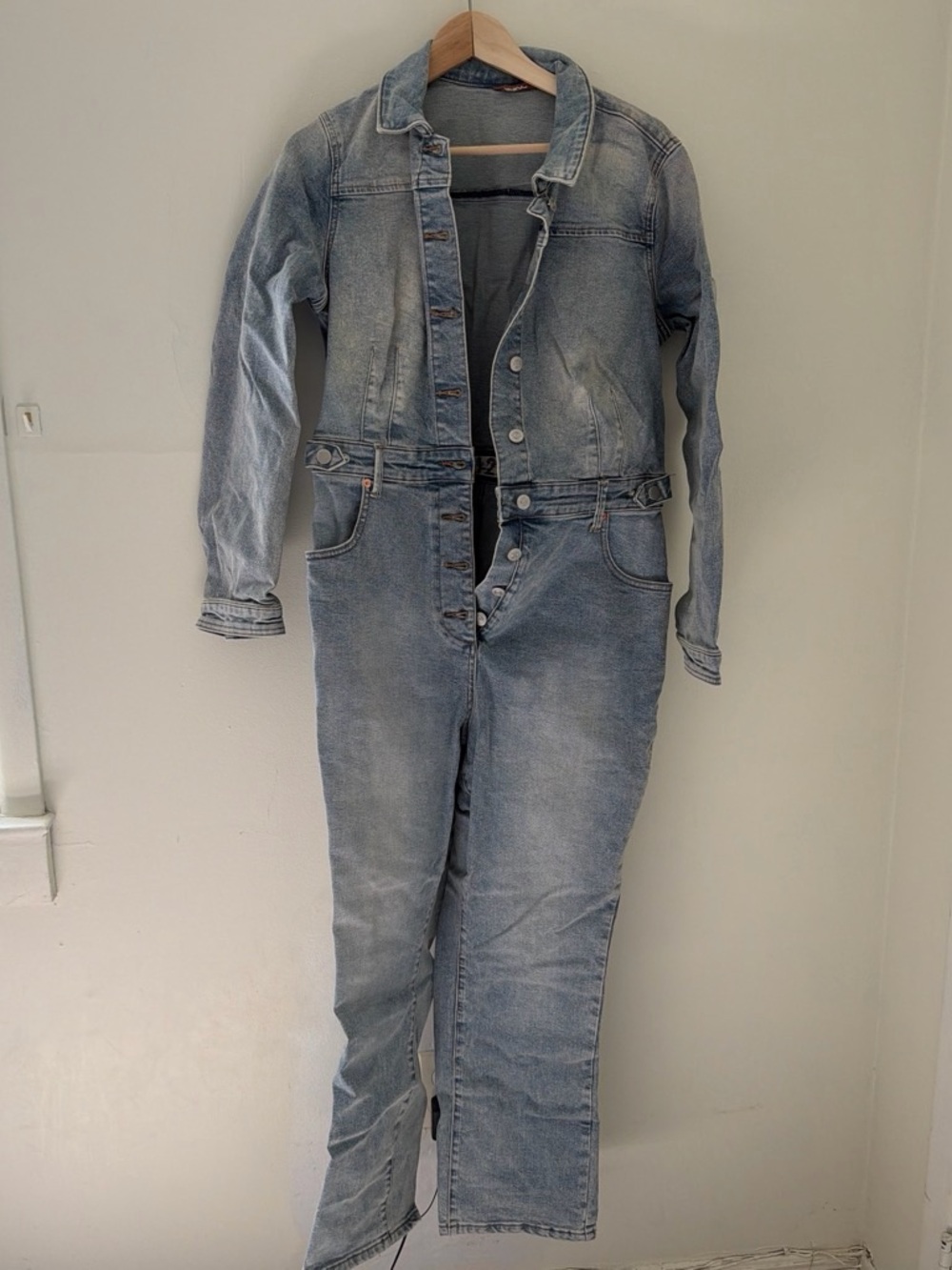 Free people Light Blue women’s Denim Jumpsuit Jeans NWT